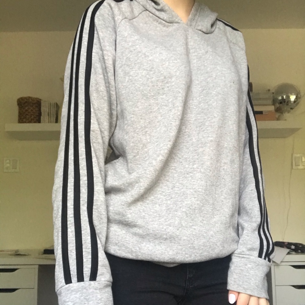 Grey adidas hoodie
